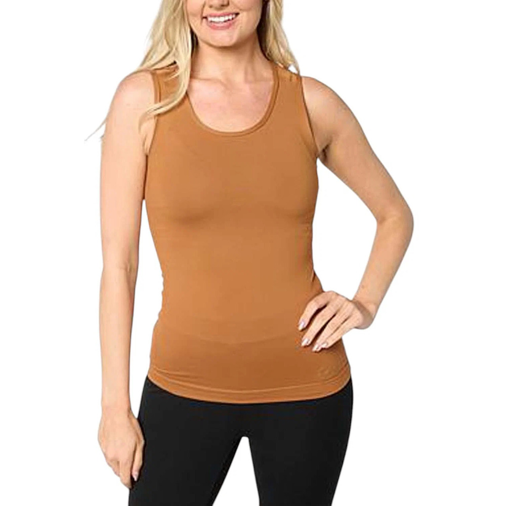 Copper Life Women's Shoulder Support Compression Tank Top Mahogany - Regular